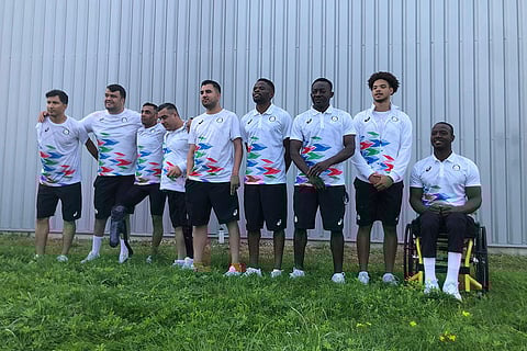 Paris Paralympics 2024: Refugee Paralympic Team pose at a training camp